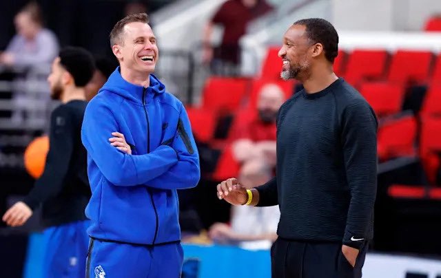 When Coach Carrawell was asked what stands out the most about Coach Scheyer:

“He loves the game man. I’m talking about this dude… a real student of the game man. Podcasts, practices, games, Euro league, he’ll watch high school, college, he’s always trying to learn… you think