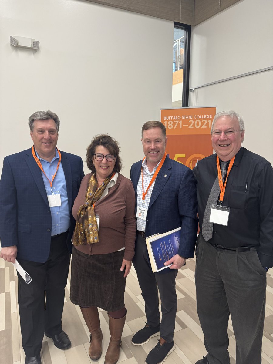 EdRath's tweet photo. Had a fun time at Buff State’s Public Service Recognition Week this morning with Ken Kujawa (National Grid), Laurie Buonanno (Buffalo State, Dept of Public Admin), and Ken Stone (formerly of the Buffalo Erie County Library System)! https://t.co/A5CFixl3vJ