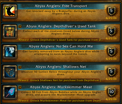 HammerRazor's tweet image. 40 Abyss Anglers achievements down, 1 more to go... lol did this in 1 sitting. part 1, part 2 in comments @Blizzard_ANZ  #warcraft #worldofwarcraft #midnight