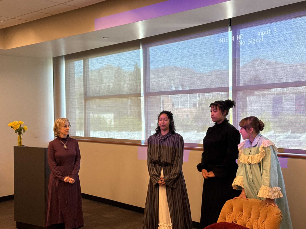 ucrchass's tweet image. Invitation accepted!

Practice-based research in action at the Undergraduate Research and Creative Activities Symposium yesterday.

TFDP's Bella Merlin introduces three actors to perform a scene from "Three Sisters."

#ResearchInAction #ChooseCHASS #UCRCHASS