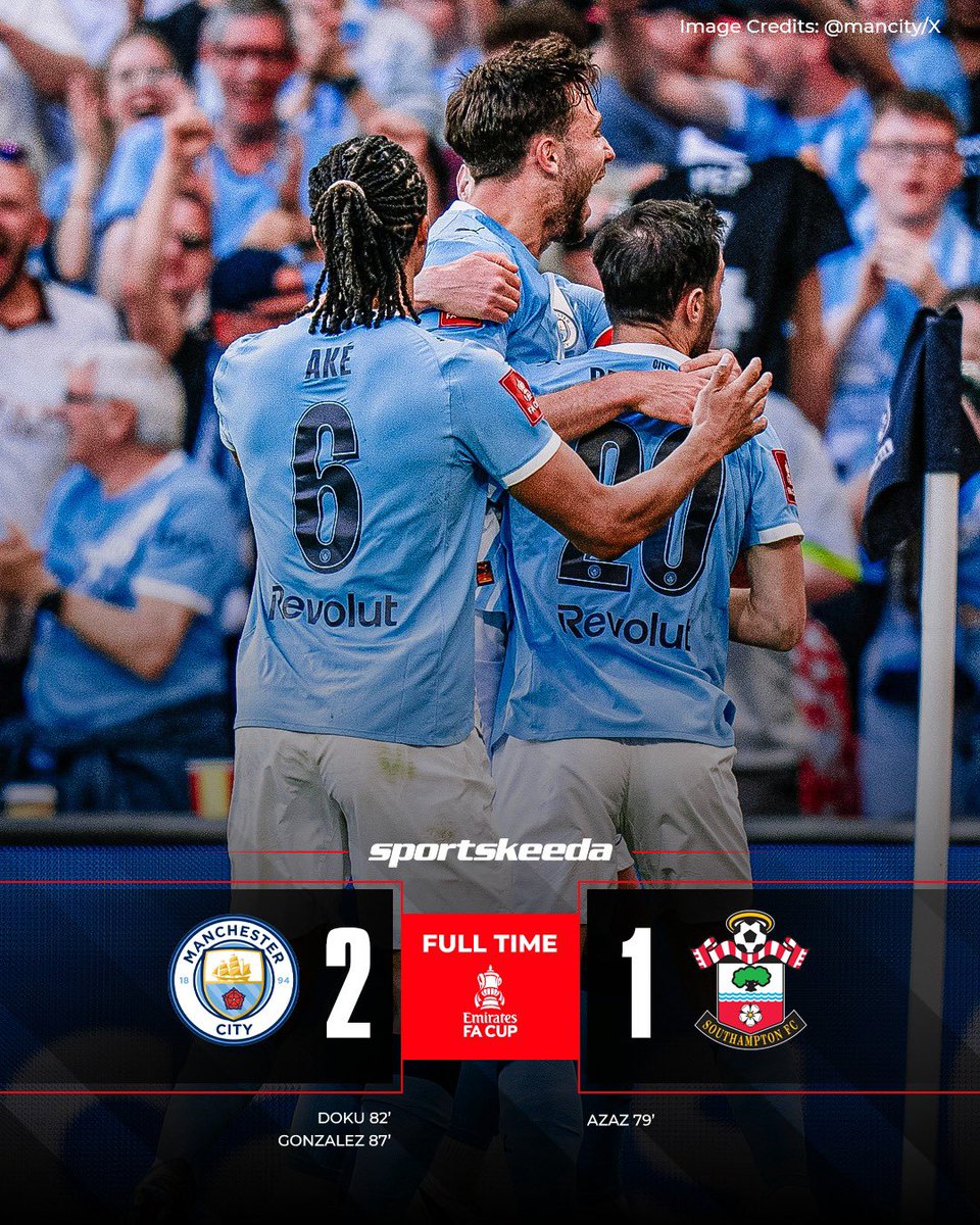 skworldfootball's tweet image. Manchester City complete the comeback against Southampton and book their place in the FA Cup Final. 🔵🤩👏✅

They will now face either Chelsea or Leeds United in the final. 🏆⏳

#MCISOU #FACup #Football