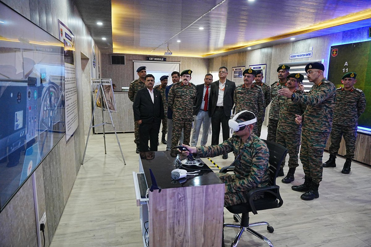NorthernComd_IA's tweet photo. Lt Gen Vijay B Nair, #COS_NC, #NorthernCommand visited the Advanced Driving and Accident Prevention Training Centre (ADAPT) and the Dhruva Integrated Fresh Issue Hub (DIFIH) at #Udhampur.
#COS_NC commended the role of ADAPT in enhancing driver capability, resilience and accident prevention, thereby safeguarding precious lives in challenging terrains.
At DIFIH, he appreciated the integration of automation and technology in streamlining perishable ration management—optimising manpower and strengthening a lean, mission-ready #Logistics chain.
#AlwaysainCombat
#FutureReady
#NationFirst
@adgpi