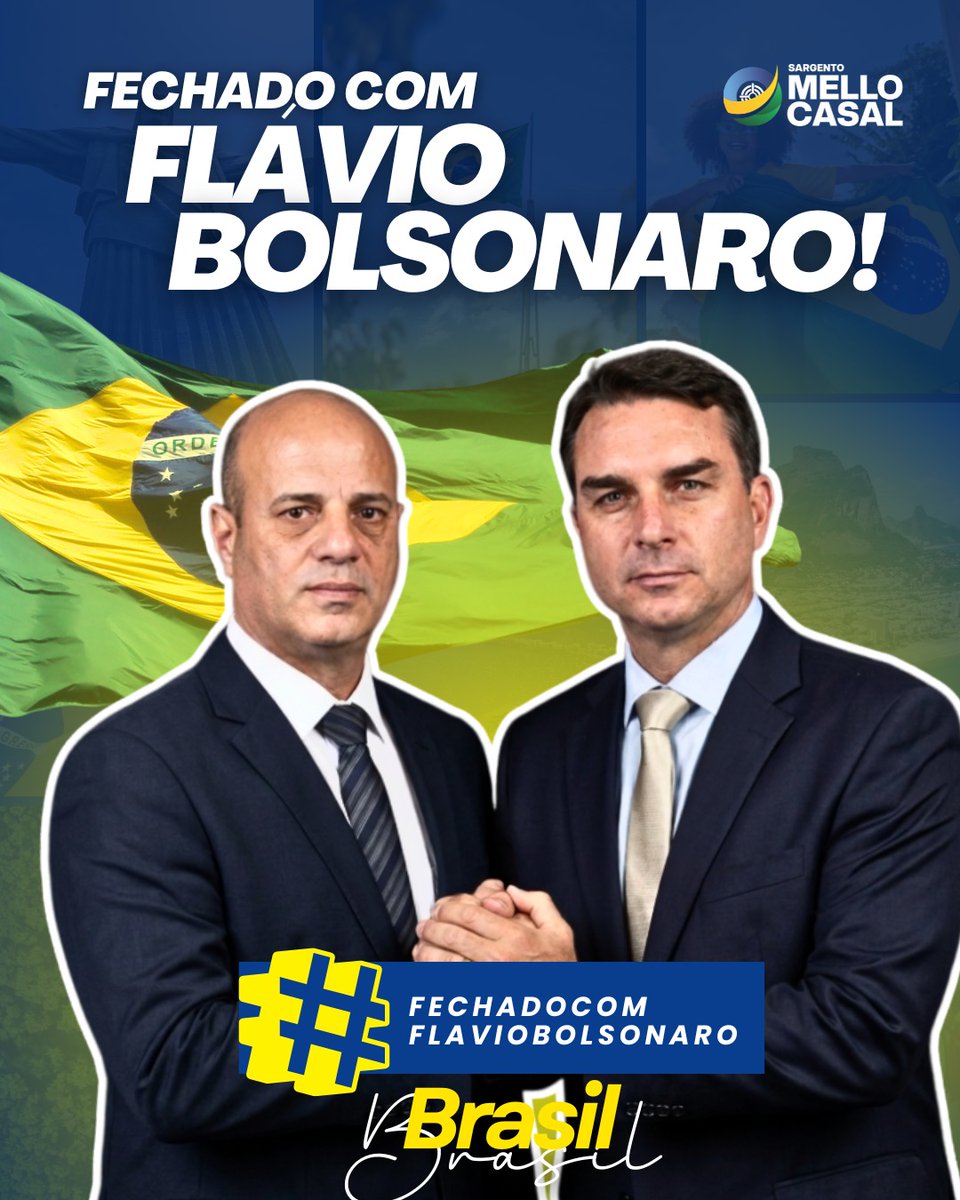 MelloCasal's tweet photo. Estou fechado com @FlavioBolsonaro e você!? https://t.co/qGJK8jrB2g