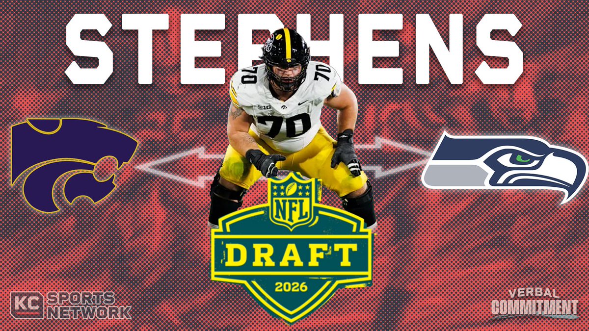 VerbalCommit_KC's tweet photo. 🏈 KANSAS CITY'S OWN! ⛲️
With the 148th pick in the 2026 NFL Draft, the Seattle Seahawks select @bshsfootball alum @BeauStephens70.  
From @KCSportsNetwork, congratulations to the Hawkeye on staying a Hawk! Joins another KC native, Mason Richman, up front. 
#DudesLiveHere https://t.co/k35rFL3eyT