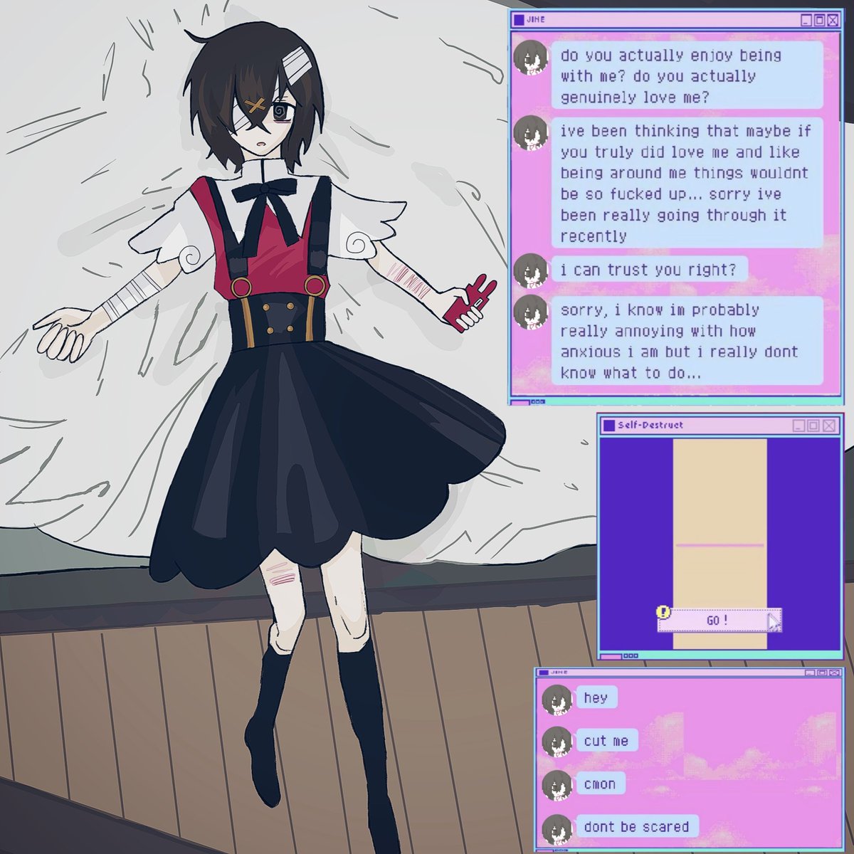 OMGkawaiiHaruu's tweet image. #bsd x #ngo ⊹ ࣪ ˖ ໒꒱
#ニディガ #超てんちゃん #太宰治 
#ニーディーガールオーバードーズ
#NEEDY_pic #NEEDY_GIRL_OVERDOSE #NEEDYSTREAMEROVERLOAD #Bungoustraydogs