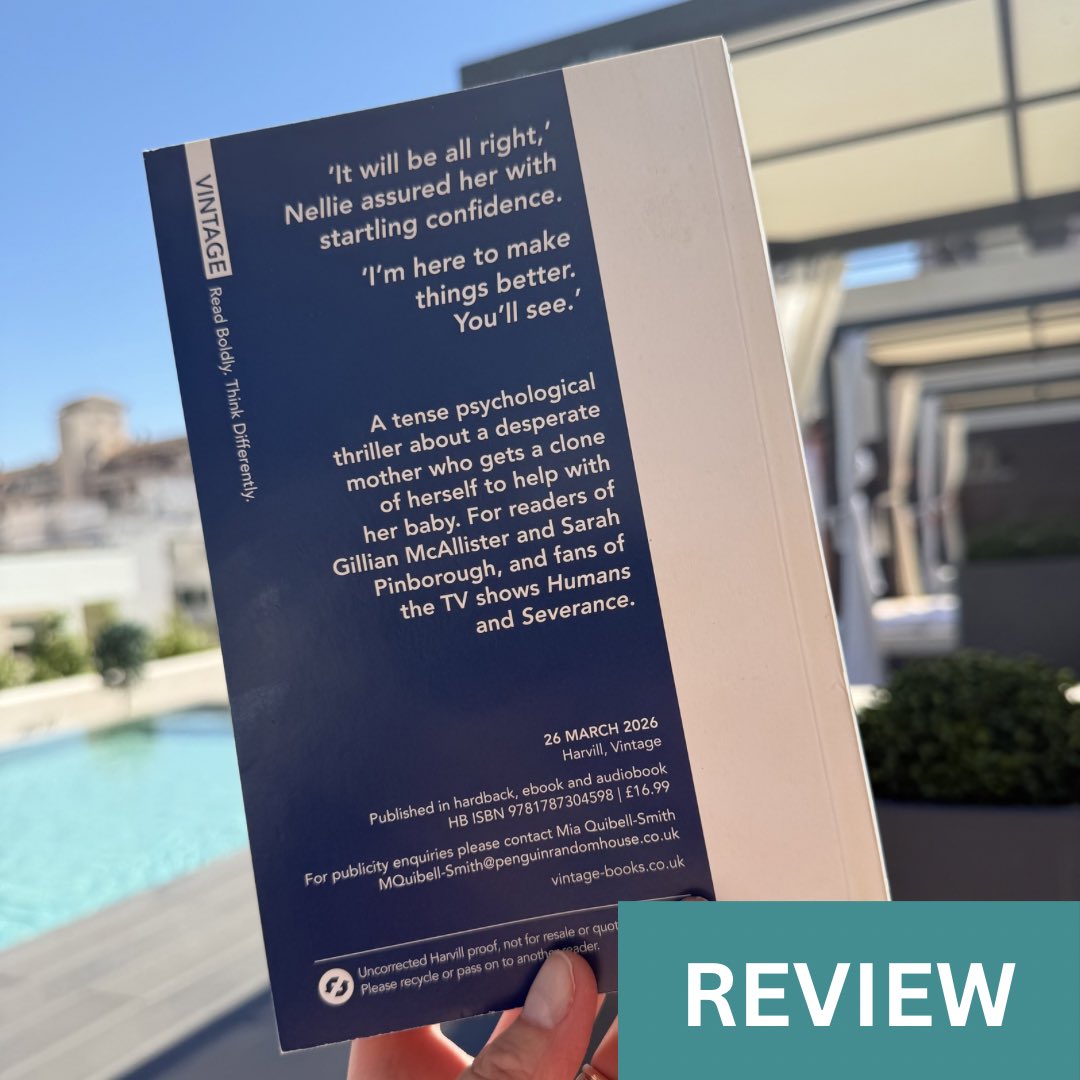 shonaholmes23's tweet image. 📚#BookReview📚

4.5⭐️💫#TheOtherYou by @CarysGAuthor is a captivating thriller about what happens when a human clone steps in to help as a nanny for a family, because what could possibly go wrong? 👀 

🔗Full Review in 🧵 below

#BookTwitter #bookblogger