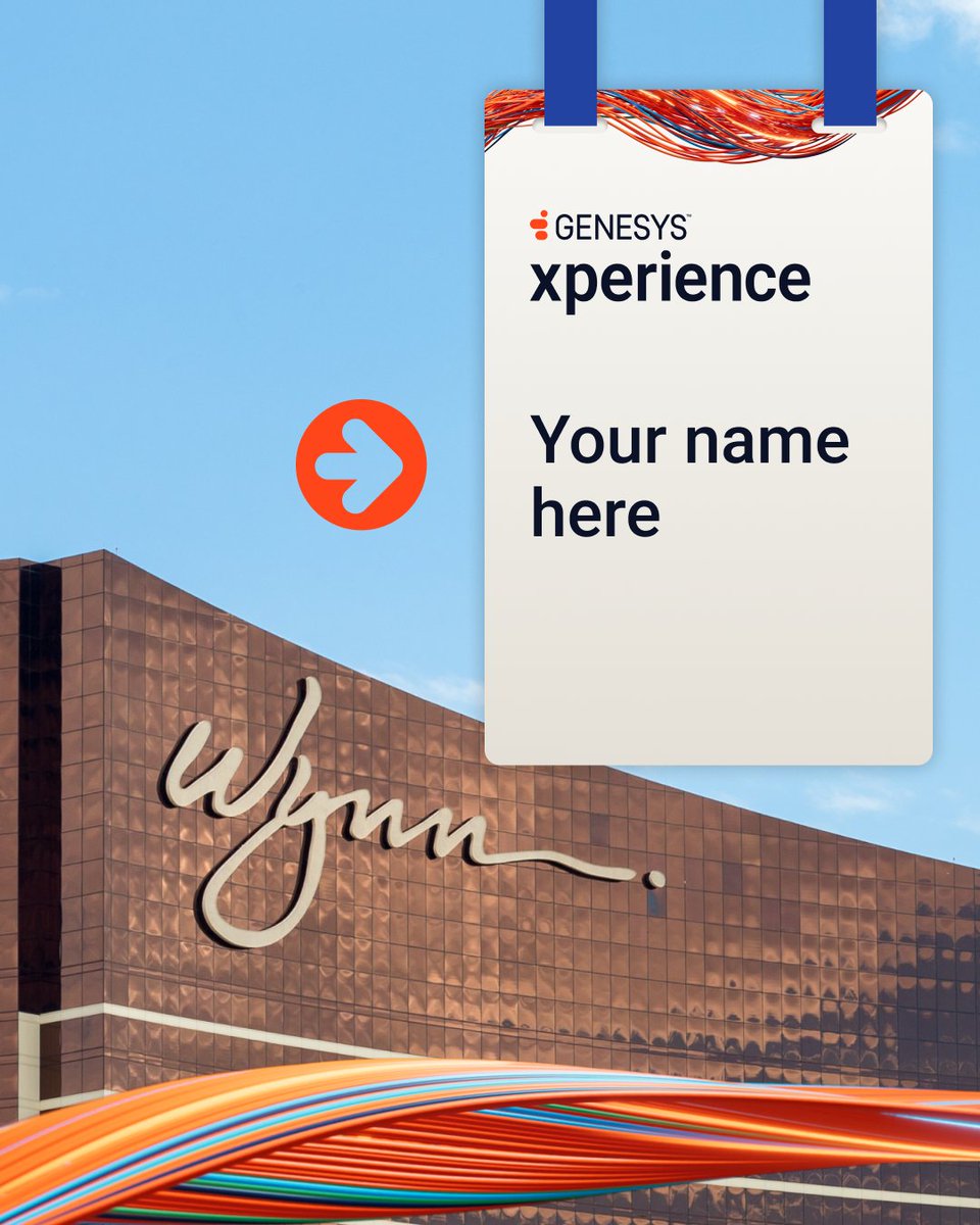 Curiosity, ideas, and better ways to deliver CX. That's what Genesys' #Xperience26 is all about.
Join me there at the Wynn in Vegas: gsys.cx/4rcIb19