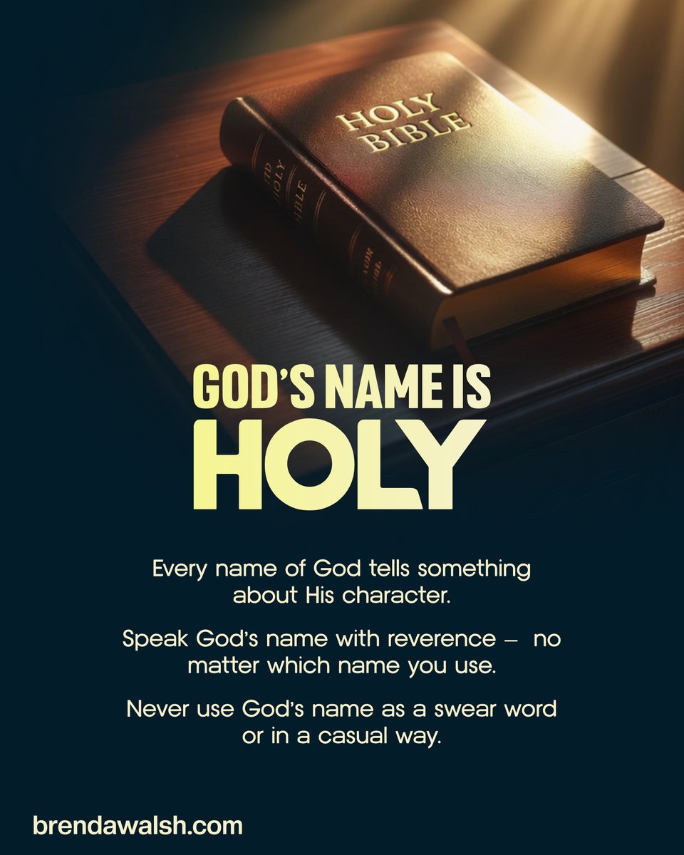 brendakwalsh's tweet image. Today's Daily Devotional Picture: God's Name is Holy
~ Every name of God tells something about His character. Speak God's name with reverence - no matter which name you use. ~

#Christian #ChristianLiving #dailydevotional #reverence #respect #honor #worship #praise #prayer #speak