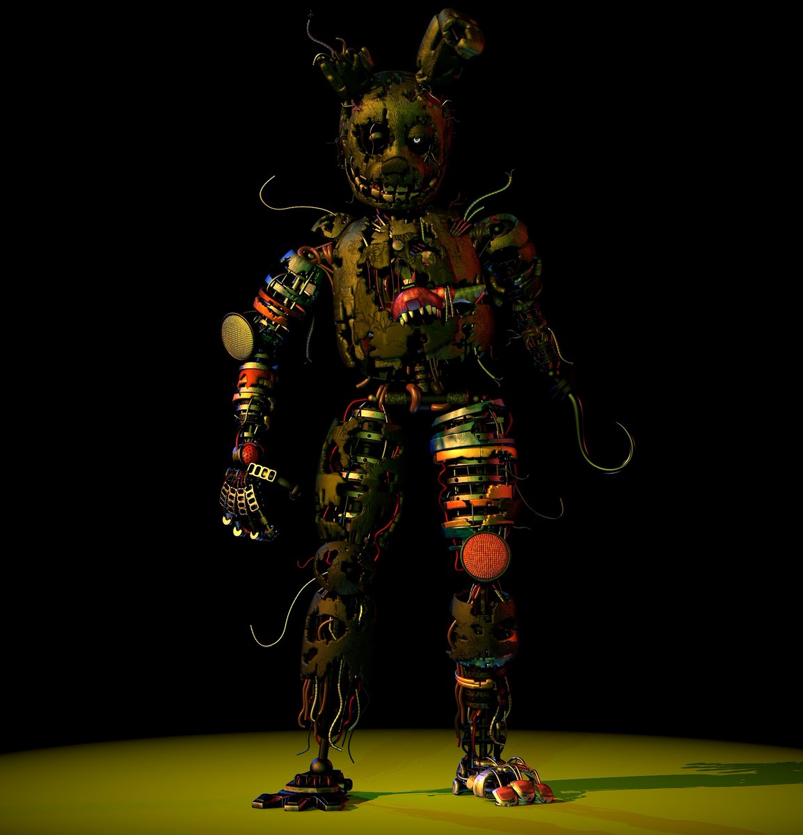 VirusNightmares's tweet photo. an amazing concept i thought of was: Springscrap (Expectation Scraptrap) for a skin over the Rotten in Bite by Night. 
Design by @/Coolio_Art https://t.co/8Z3G8gQaqL