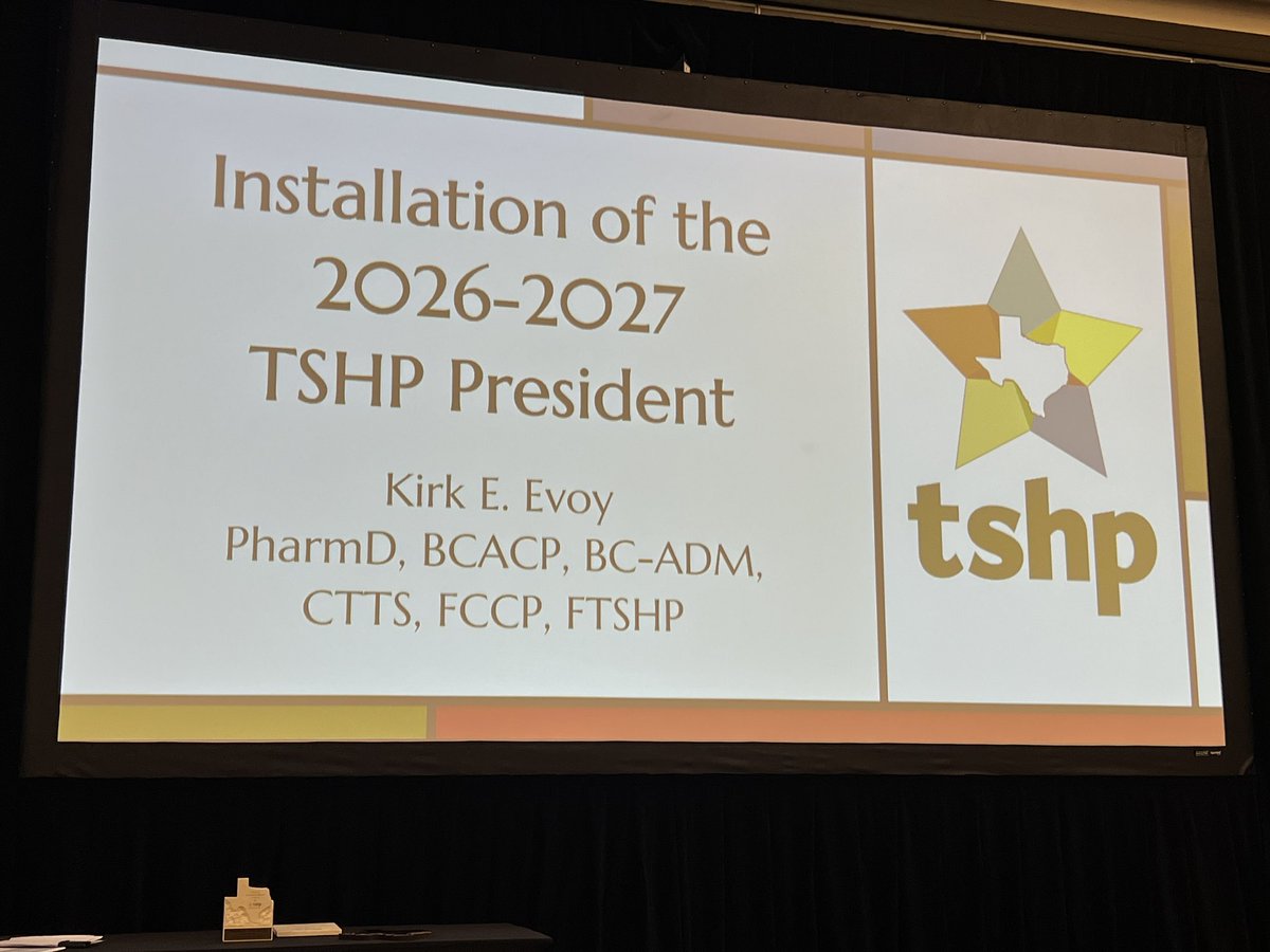 ChrisRFrei's tweet photo. Congrats to @TSHP_org President Kirk Evoy—installed today for 2026-2027! Proud to have a member of our San Antonio and Austin teams leading a state-level pharmacy organization! @UTHealthSA_GSBS @TheLongSOM @UTHealthSA @UTexasPharmacy @UTAustin @UTSA @UnivHealthSA @UHPharmRes https://t.co/UuLiIOsjOi