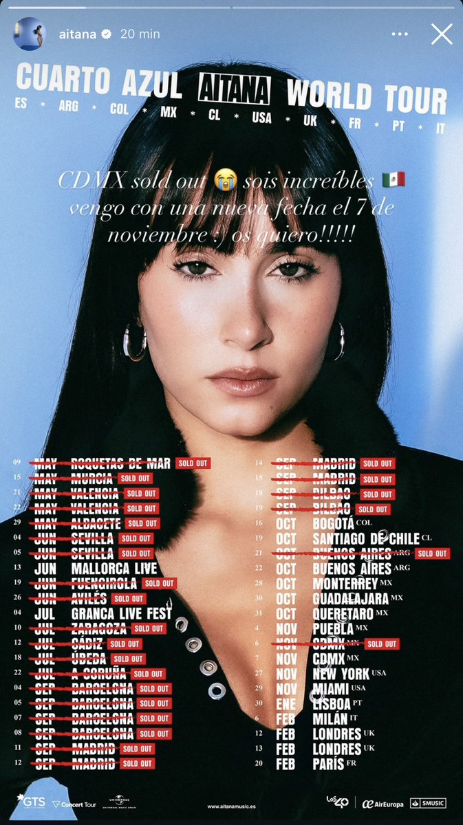 izrrahelito's tweet image. @Aitanax confirma nueva fecha en #cdmx para su #cuartoazul world tour !!!

-Gran Venta HSBC: 4 de Mayo 11:00 AM
(Tarjetas Premiere Crédito y Débito)
-Gran Venta HSBC: 5 de Mayo 11:00 AM
(Tarjetas de Crédito y Débito)
-Venta General: 6 de Mayo 11:00 AM
(Todo tipo de Tarjetas y