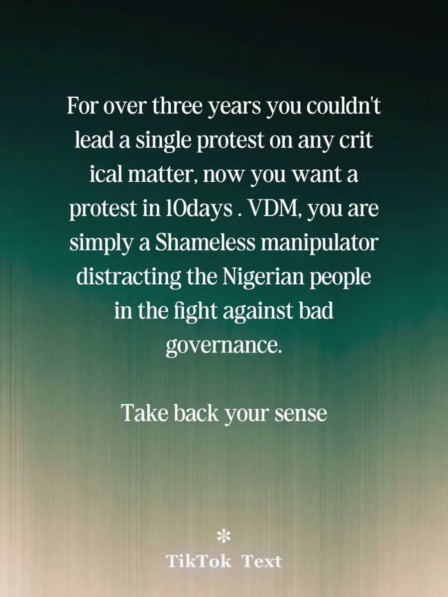 NwankwoChiomaV1's tweet image. Don't just allow this blackmailer manipulate you on what he can't do in a long time.

The manipulator with calculator is casted forever, he can remain wherever he is, nobody cares

Take back your common sense NOW.

#AACOurParty #RevolutionNow #ThePeopleMustProtest #AlozieSpeaks