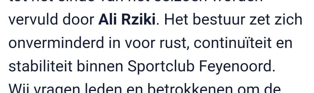 Bij Sportclub #Feyenoord lijkt een hele vreemde vorm van "rust, continuïteit en stabiliteit" gehanteerd te worden op het moment. Het wachten is dat bij de volgende communicatie "veilig" genoemd zal gaan worden 🧹🧹🧹