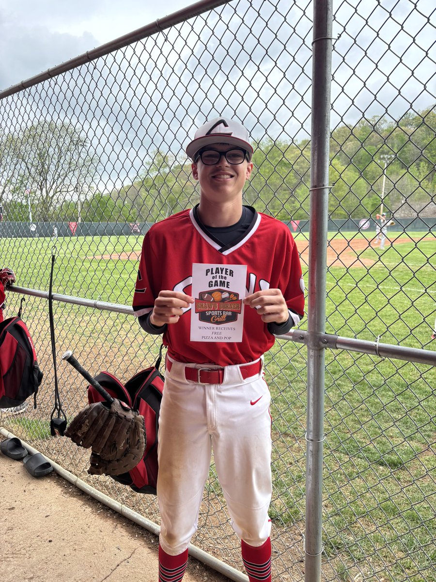 SkinsBaseball's tweet photo. Congrats to Cooper George, our Shaw’s Corner Player of the Game vs. Shenandoah! 🍕🥤
Enjoy the pizza and pop, and thank you to Shaw’s for the continued support! #NextPitch #APE https://t.co/AL7QDKZCaY