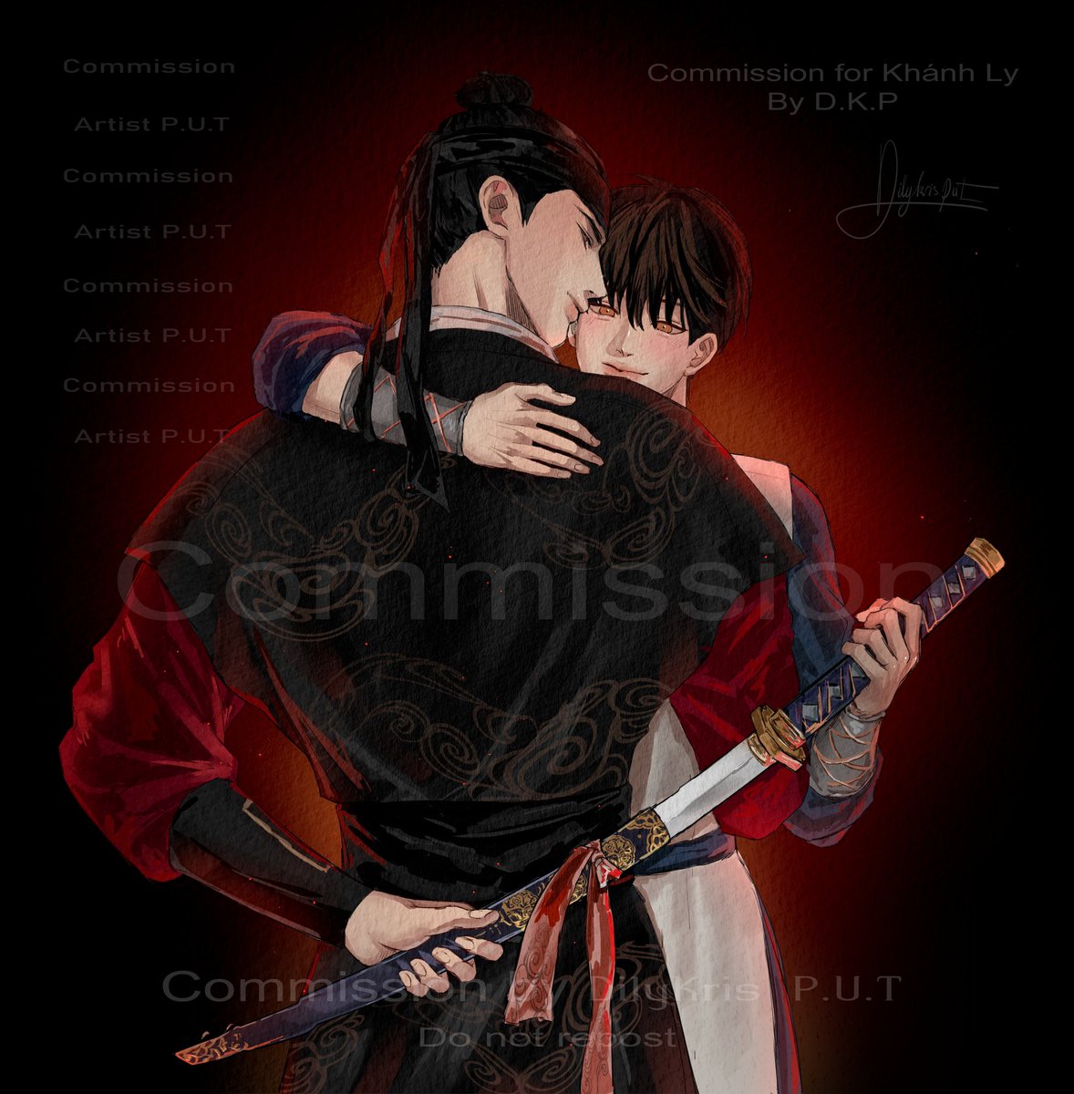 olyday26's tweet photo. I miss Seungho and Nakyum so much that I play that game every day. And this artwork is inspired by my experience while playing it @ByeonDuck_ 
#painterofthenight  #seungho #nakyum https://t.co/mg3zk1BvG1