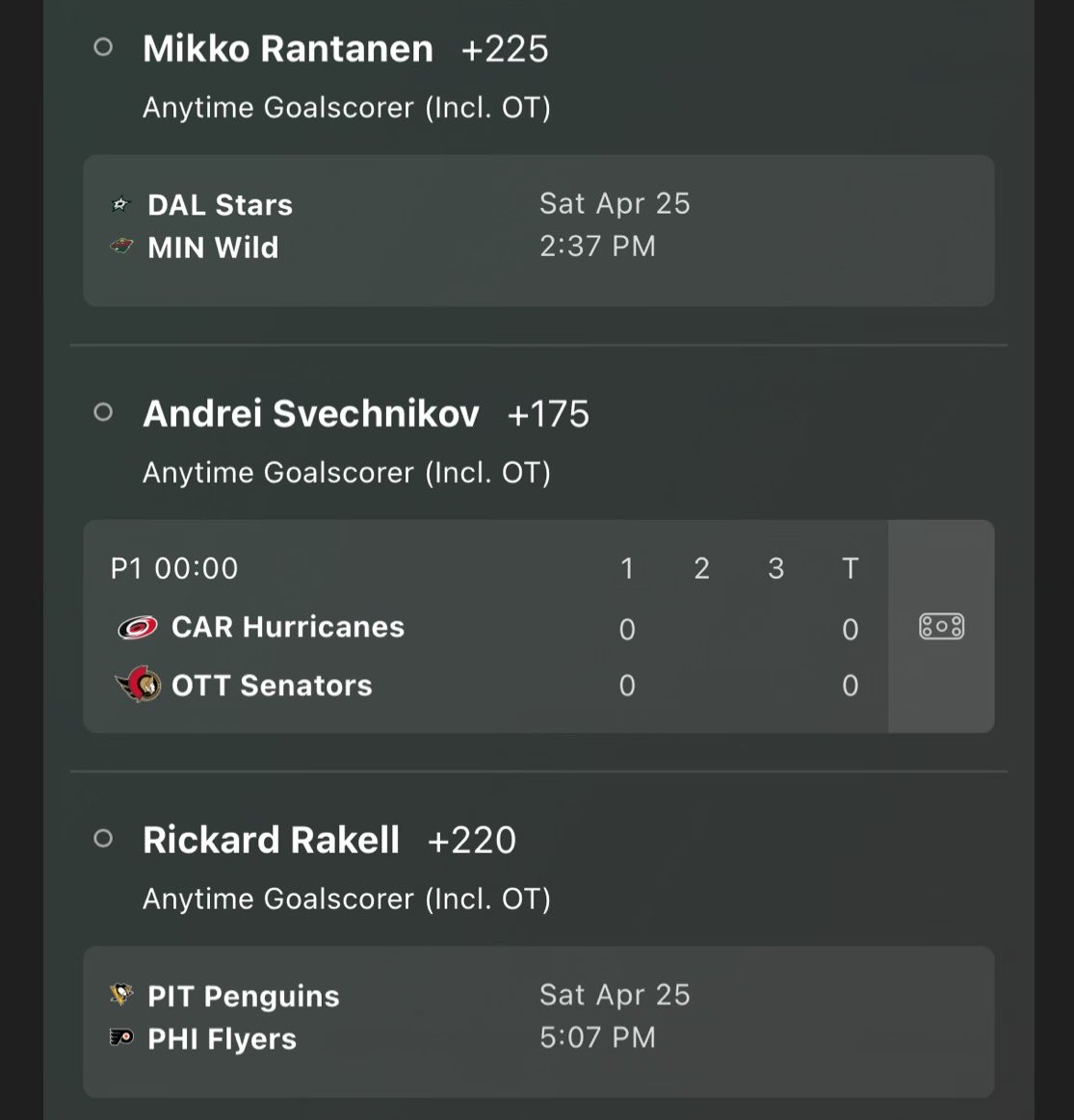 BetsWithBando's tweet image. 🏒 #NHL PLAYOFF GOAL LOTTO 🏒

Rantanen / Svech / Rakell (+2760)

3 guys 3 goals for playoff Saturday… 🤝

#NHLPicks