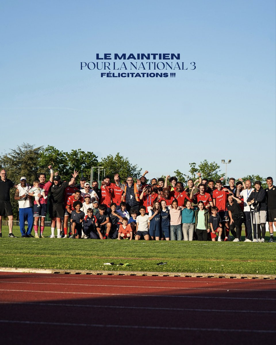 OCCessonFoot's tweet photo. 𝗠𝗔𝗜𝗡𝗧𝗜𝗘𝗡 𝗘𝗡 𝗡𝗔𝗧𝗜𝗢𝗡𝗔𝗟 𝟯 🤩

C’est fait ! Nos Rouge &amp; Bleu joueront pour la troisième saison consécutive en #National3 🥰

👏 Félicitations aux joueurs, staff, dirigeants, bénévoles, supporters et partenaires pour cette magnifique saison !

#TeamOCC https://t.co/atfnvJGSp0