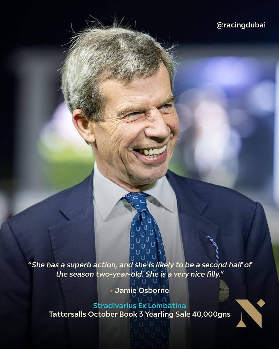 NatStudStallion's tweet image. The first two-year-olds by Stradivarius are already making a strong impression on their trainers ✨

An exciting foundation is being laid for Stradivarius’ first crop! 

📸 Dubai Racing Club

#NationalStud #Stradivarius #NStallion