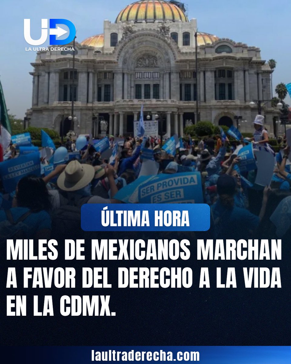 🇲🇽|🔵#VIRAL Miles de personas de todas las edades arrancan la Marcha por la Vida en la Ciudad de México, defendiendo la vida desde la concepción hasta la muerte natural. Entre consignas, enfatizan la protección del no nacido, la salud de la madre y la unidad familiar frente a
