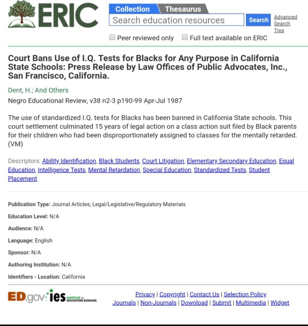 Slobbybobby879's tweet photo. @slumxbaby @RustyShack79316 @ChudTheBuilder blacks score so low on IQ test they had to make law because so many were put in special ed 🤣 https://t.co/yUYhqbWncz