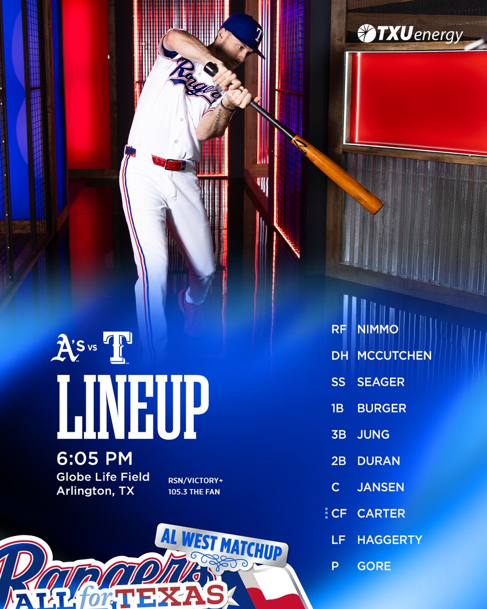 Rangers's tweet image. Set for Saturday. #AllForTX