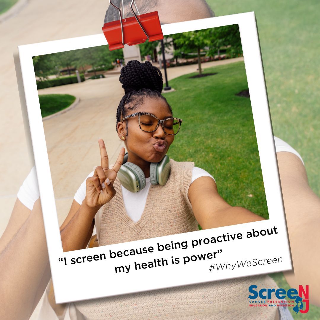 ScreenNJ's tweet photo. Take control of your health and schedule your cancer screening today. #WhyWeScreen https://t.co/2USNeDdM2P