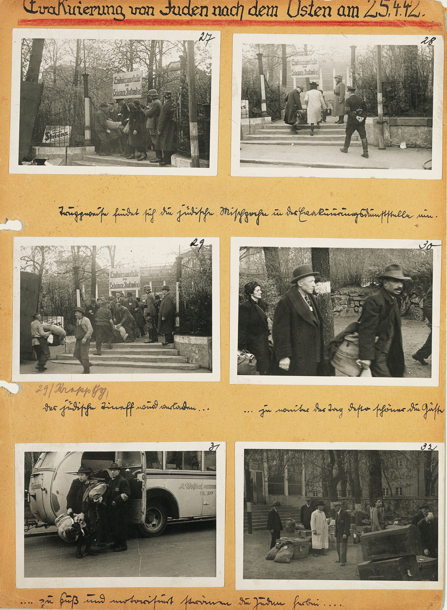 yadvashem's tweet image. 852 Jews from Würzburg were deported to the East #OTD 25 April 1942 

The deportation was documented by German policemen, and the photos were collected in an album discovered in August 1947 by the prosecution team in the Nuremberg Trials.  

Learn more: bit.ly/3Nuh9nu