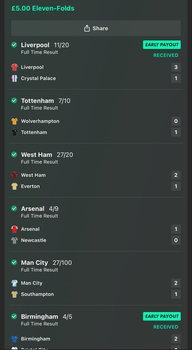 DaGoatTipster's tweet photo. And just like that 5 weeks left of the season had row in a big one and we smashed not one but two acca’s

Saturday football smoked

Goat tipster for a reason🐐🐐🐐 https://t.co/p6WQdV9AgM