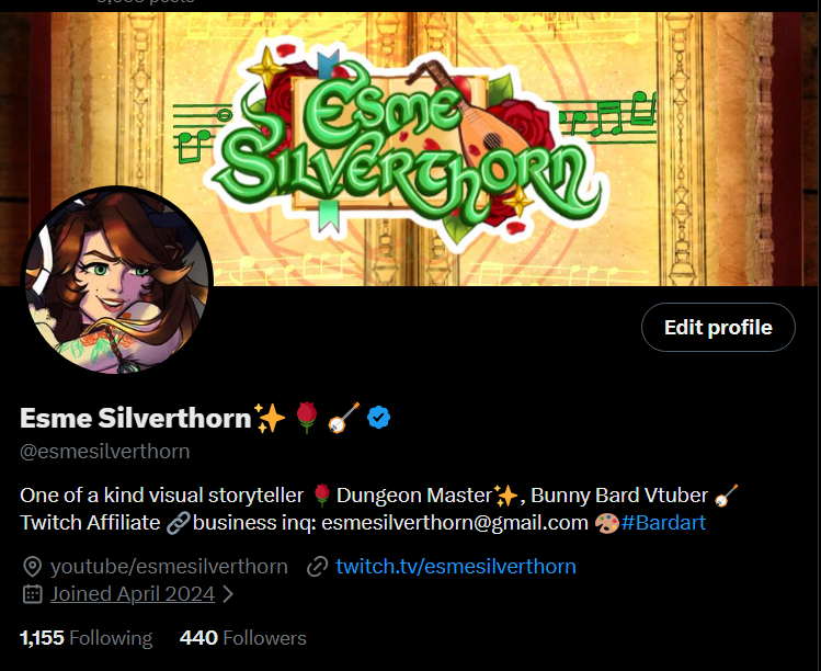 esmesilverthorn's tweet photo. YOU GUYS!! We're ALMOST at 500 followers! It would mean the world to me if we could make it happen!
🌹🥺🙇‍♀️ #vtuber #contentcreator #animegirl https://t.co/i8x7wbF3gx