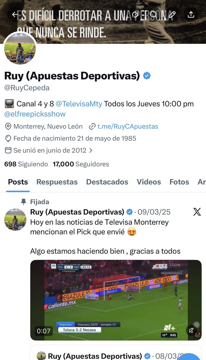 Ruy (Apuestas Deportivas) tweet media