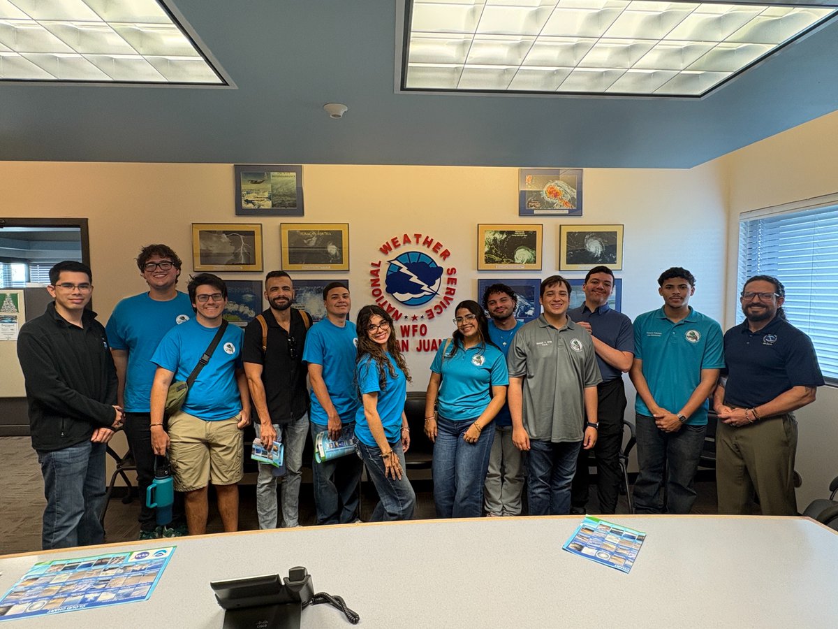 rabirubiawx's tweet image. NWSSanJuan: Today, we had the pleasure of welcoming students from the @ams_uprm.  It was a true pleasure meeting them. We wish them the greatest success and trust that we will continue to witness their professional growth.

#SMPR #UPRM #Meteorology #Stud…