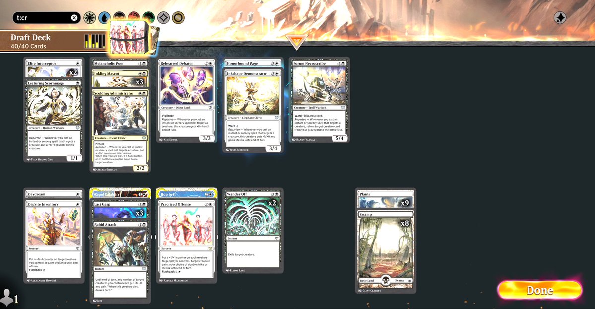 bohdiwhitt's tweet image. 7-0 first strixhaven trophy. Silverquill beatdown #mtg #mtglimited
