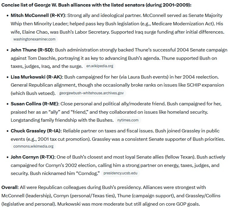 politiwars's tweet photo. @RealJamesWoods Until the Bush Republicans are all out of office and replaced with real conservative fighters nothing is going to change.  Look at who are the biggest obstructionists in Congress are.  All Bush all the time. https://t.co/ihcu1MlXC9