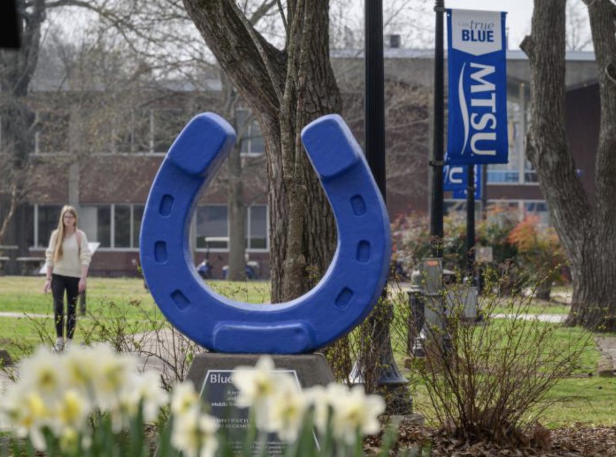 MTSUNews's tweet image. 🌸🪻 There's just something about spring at MTSU 🌸🪻#trueBLUE #mtsu #findYOURblue #spring