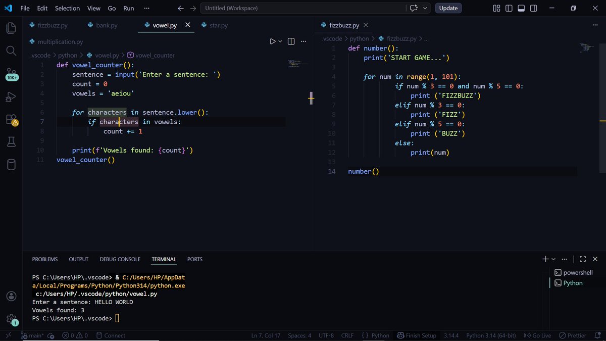 Tech_geek001's tweet image. Day 10 of my 30-days data engineering journey! 🚀 Today, I dove deep into Python loops and built 5 mini projects (thanks to Claude AI’s recs). Feeling so accomplished! On to day 11! 
#DataEngineering #Python #GrowthJourney
