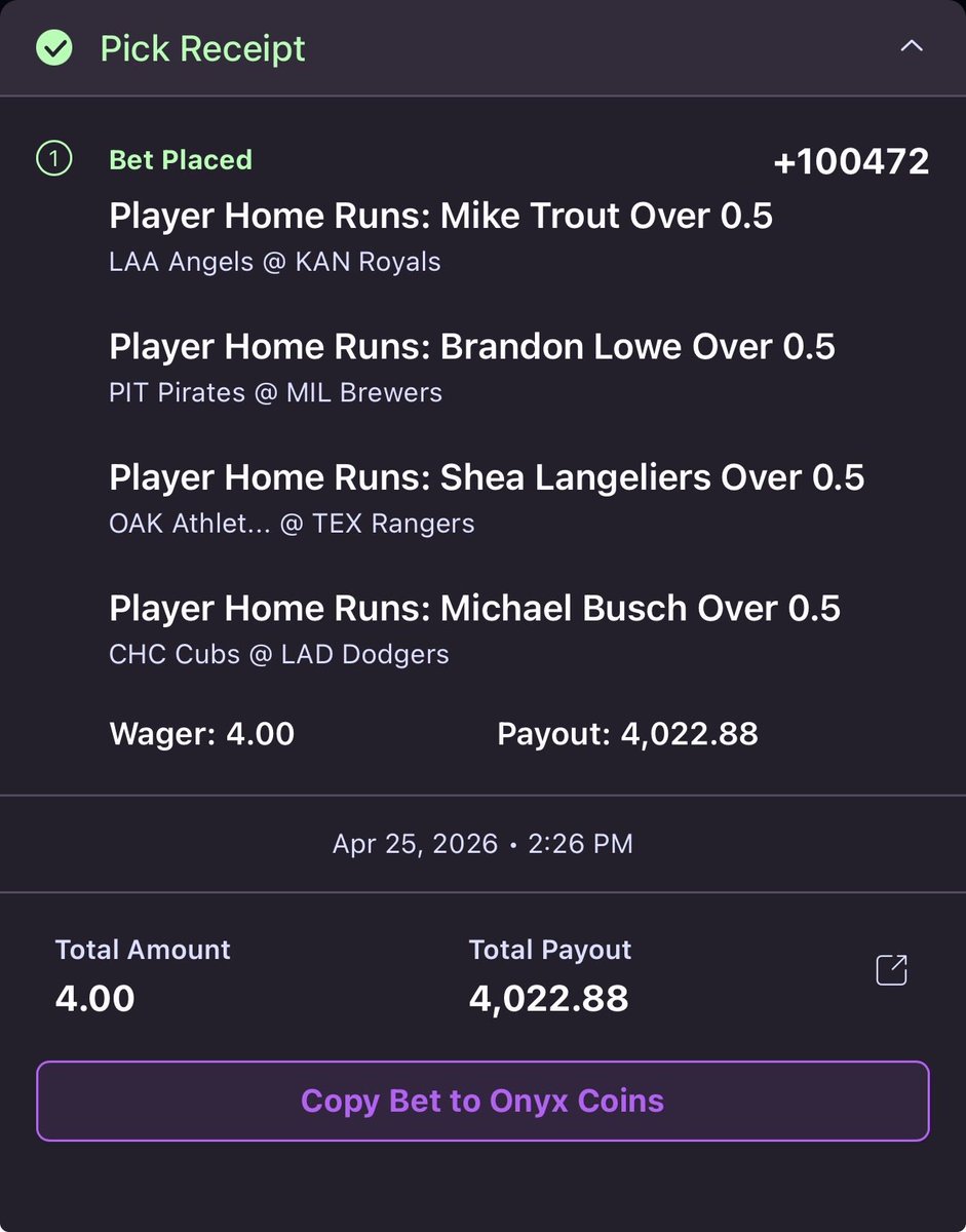 Fewer1919's tweet image. See you at the bank 🏦 #Gambling𝕏 #mlb #homeruns