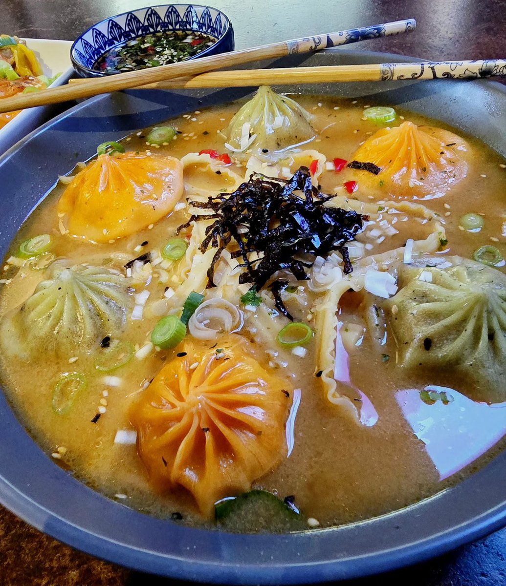 DeanoBacherro's tweet image. Chicken Miso noodle soup. With knife cut noodles, spicy chicken and Pork soup dumplings (Xiao long bao). Served with assorted dim sum ; Bao buns, siu mai, gyozas. 😎 #dimsum #noodlesoup #tasty #foodpic #showyourfood