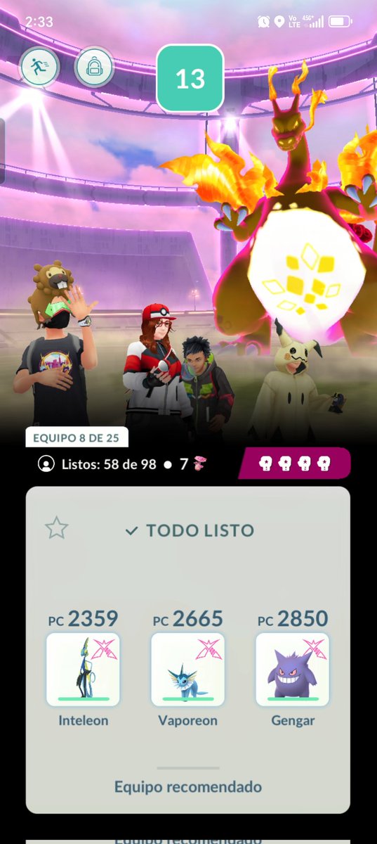 Yo siguiéndole de colita a <a href="/ale140/">Alejo Inkling 🏳️‍🌈</a> en sus incursiones gigamax porque no tengo cerca ninguna 😅.