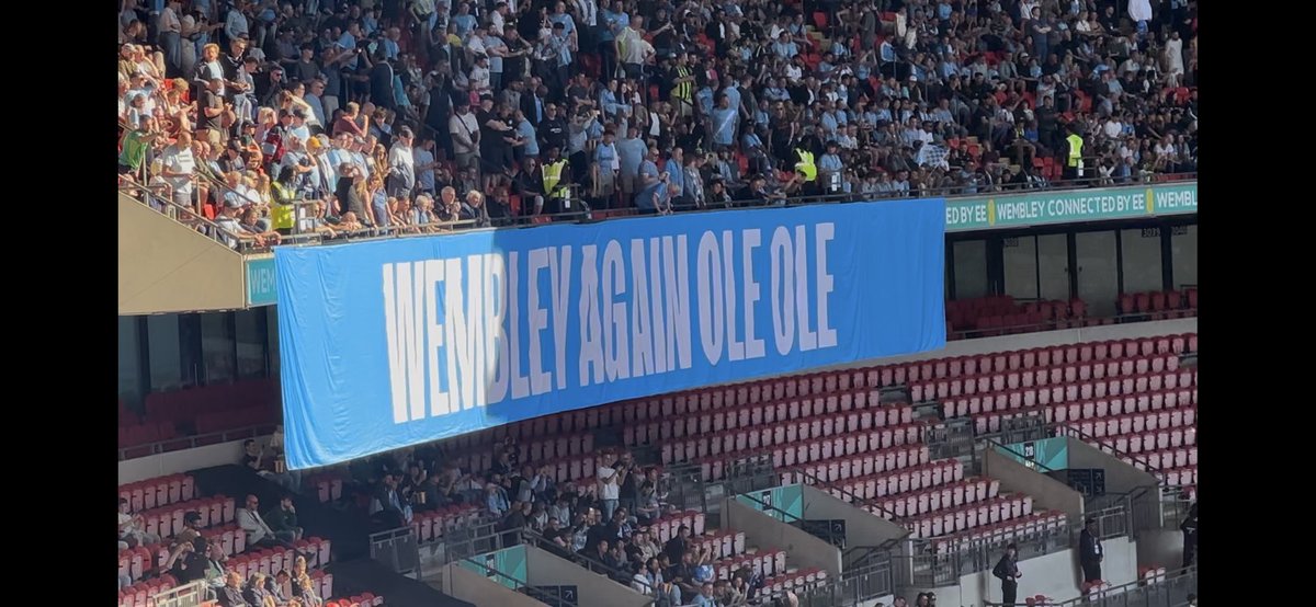 IanCheeseman's tweet photo. #ManCity left it late but are into their 4th consecutive FACup Final thanks to a 2-1 win against #Southampton 
Here’s the story from those at Wembley #mcisou #facup 

🎥 https://t.co/yxzaM6jveU https://t.co/sNveO3meR9