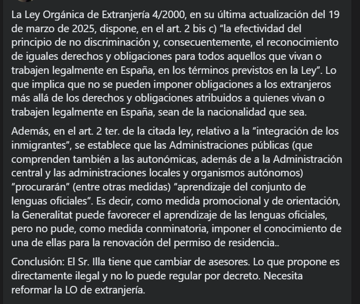 CodinaBros's tweet photo. @EugenioValle64 Mientras aquí regularizamos a miles d inmigrantes mediante un RDL ilegal, en zonas d ESP autoproclamadas y reconocidas como países, ya proponen la obligatoriedad d conocer la lengua d la región para su regularización, algo también ilegal.

Pero el problema son las derechas! 👌 https://t.co/OzxbiAW6Q0
