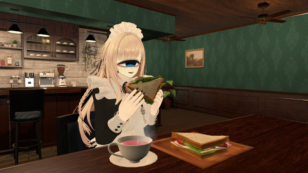 nanao_U770's tweet photo. うす味のコンポートさんのワールド行ってみました！
雰囲気が素敵な喫茶店ワールドでこれはイベントとかで使いたい人いても納得のクオリティ✨
机やお皿もとにかくピカピカでこれは真似したい...！
棚にある本もちゃんと読めるものでしたので読書するにも最高ですね📖 https://t.co/YVXKOR7AeQ