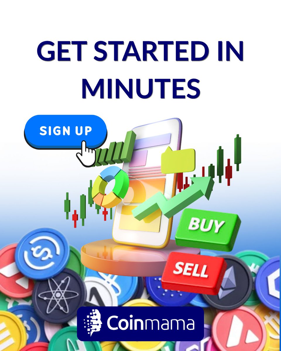 coinmama's tweet image. Three steps. A few minutes. That's all it takes.

1️⃣ Sign up
2️⃣ Choose your coins
3️⃣ Start buying/selling

#Coinmama #CryptoEducation #CryptoCommunity #CryptoSecurity #CryptoInvesting