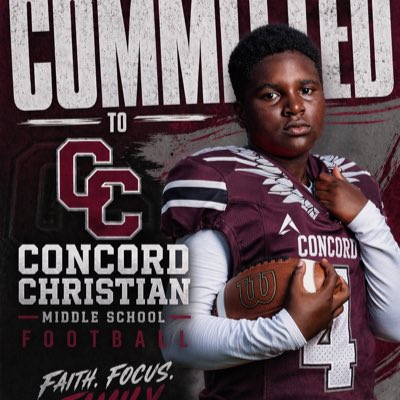 BIGDonnie_RR4's tweet photo. #NewProfilePic
#BigDonnie
#ConcordChristianFootball
#MiddleSchool
#ClassOf2033
#NewBeginnings
#GodFamilyFootball https://t.co/SFgQHsWNBo