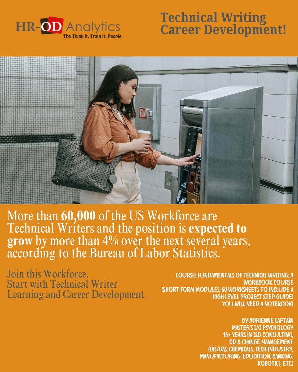 The Technical Writing field shows a steady and stable demand in work and job openings across the US. Start #TechnicalWriting Training Now:  adrienne-s-school-2b8a.thinkific.com/courses/fundam…

#dita #humanresources #projectmanagement #technews #training #knowledgetransfer #mindset #careers #it #plants