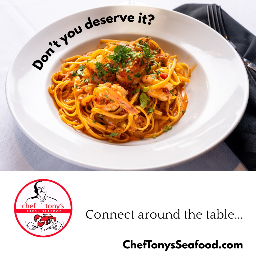 Tonight doesn’t need a reason.
Just a table, good company, and a meal made with care.

Fresh seafood. A glass of wine.
No rush. No occasion.

Some nights are simply meant to be enjoyed.
We’ll take care of the rest.

🍷🦞
ChefTonysSeafood.com