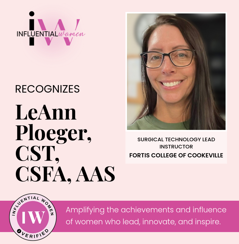 Influential_Wom's tweet image. ✨ Influential Women Spotlight: LeAnn Ploeger ✨

Certified Surgical First Assist with 10+ years in the OR; leading with precision, mentoring future professionals, and advancing surgical excellence.

Spotlight: influentialwomen.com/connect/leann-…

#WomenInHealthcare #SurgicalTech