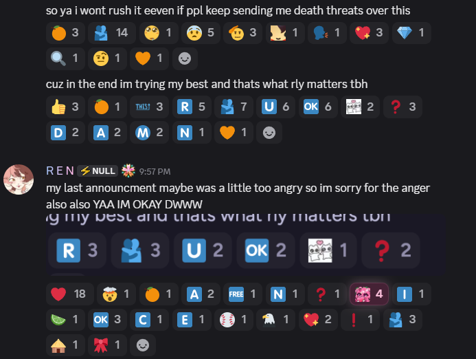 Pand3m0nium30's tweet photo. Ren's recent announcement in Ren Sillies channel, read this thoroughly and comment your conclusions https://t.co/uan417WTyM