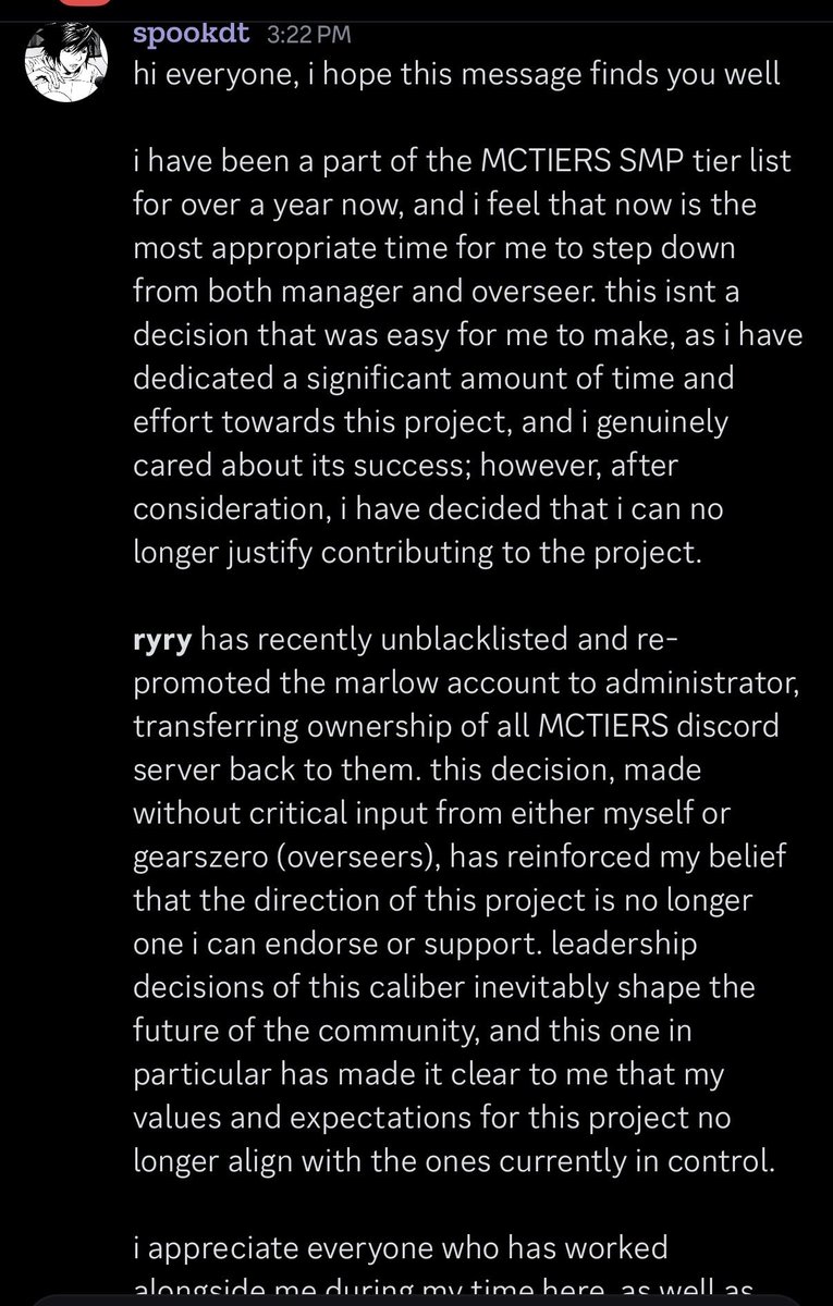 safe to say that mctiers is official over. with this marlow situation ...