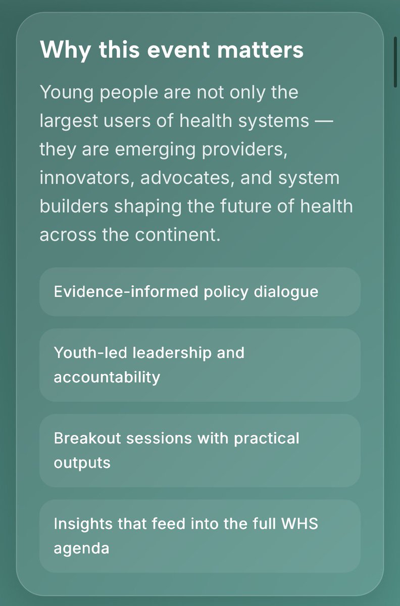 PromesseCKaniki's tweet photo. Register here https://t.co/R7LeIQM4oz and join us on 27 &amp; 28 April at the « Youth &amp; Health Event » dedicated to move beyond symbolic participation &amp; translate youth voice into power through evidence-informed &amp; policy-relevant dialogue.
#YESHealth #AHSS #YouthLeadershipInHealth https://t.co/gnUMTgd8za