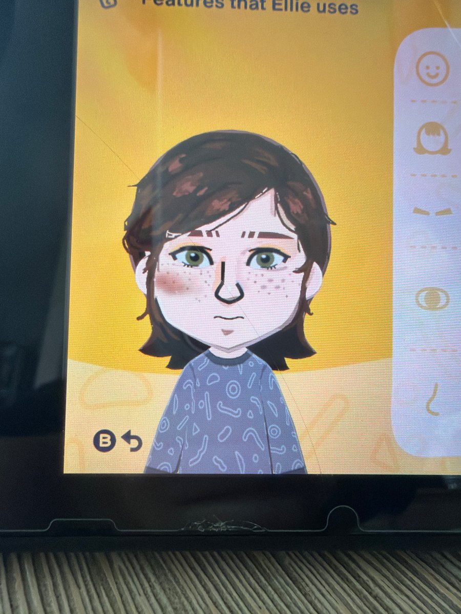 poached_roach's tweet photo. just spent like an hour and a half making ellie in the tomadachi life demo https://t.co/lUo1E9OVzA